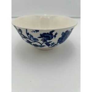 Blue & White Floral Porcelain Bowl